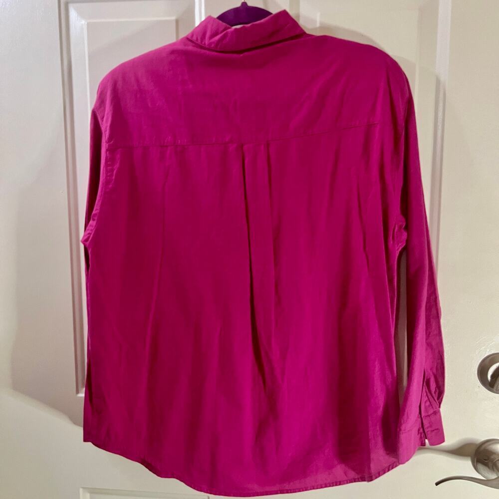 Vintage Ashleigh Morgan SZ M 100% Cotton Pink Button Down Shirt - Picture 3 of 3